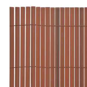 vidaXL Garden Fence Double-Sided PVC 90 x 500 cm Brown