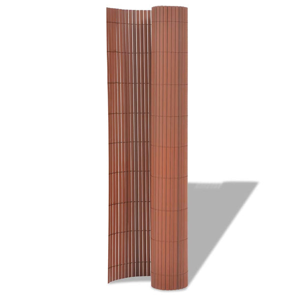 vidaXL Garden Fence Brown 150 x 300 cm PVC