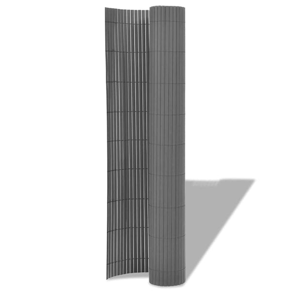 vidaXL Garden Fence Gray 150 x 300 cm PVC