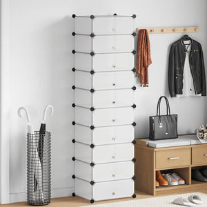 vidaXL Collapsible Shoe Organizer with 10 Compartments White