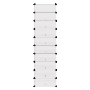 vidaXL Collapsible Shoe Organizer with 10 Compartments White