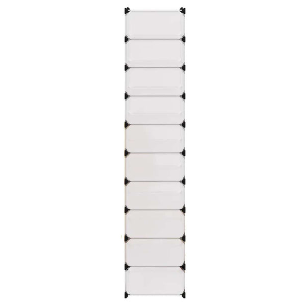 vidaXL Collapsible Shoe Organizer with 10 Compartments White