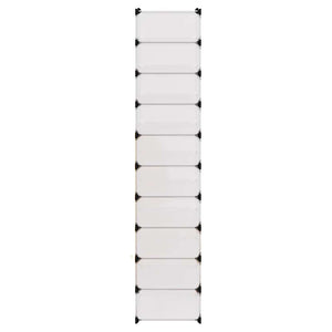vidaXL Collapsible Shoe Organizer with 10 Compartments White