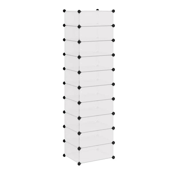vidaXL Collapsible Shoe Organizer with 10 Compartments White