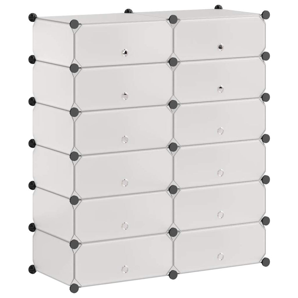 vidaXL Foldable Shoe Organiser with 12 Compartments White
