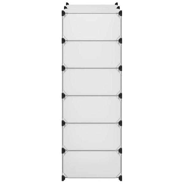 vidaXL Foldable Shoe Organiser with 12 Compartments White