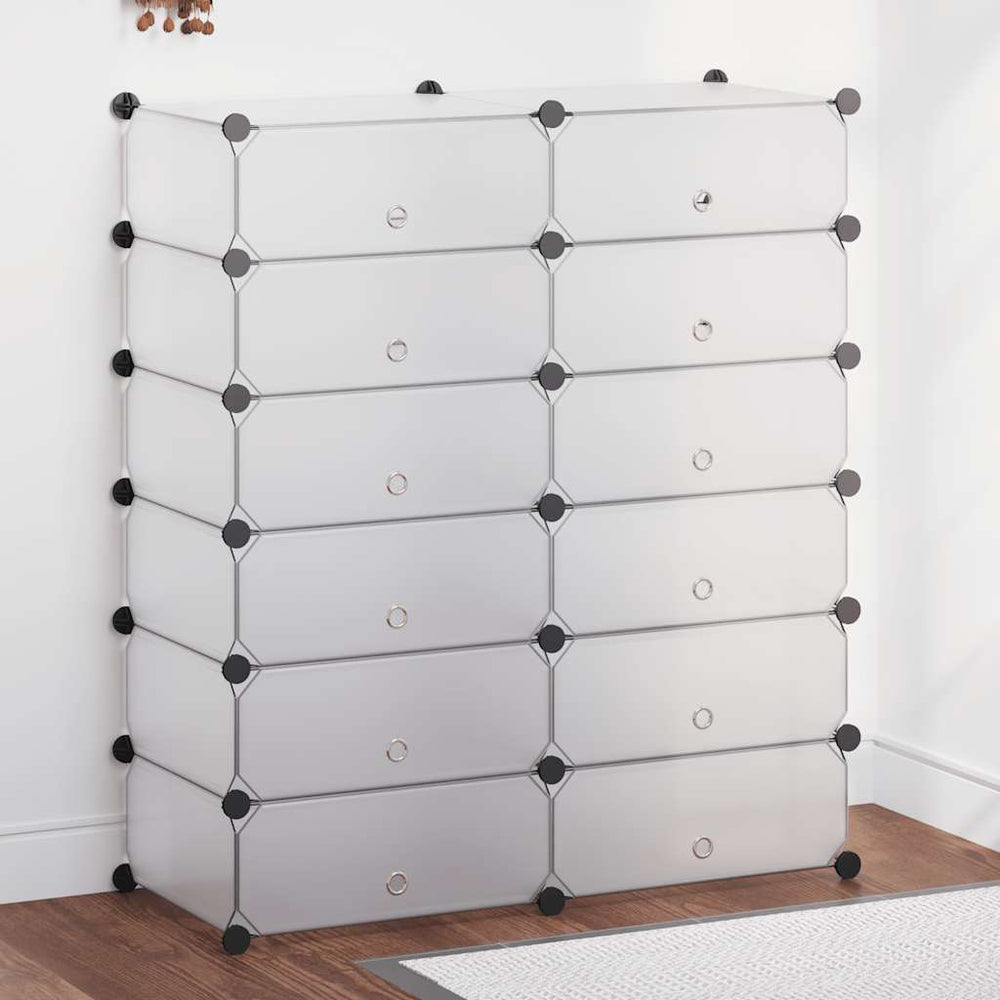 vidaXL Foldable Shoe Organiser with 12 Compartments White