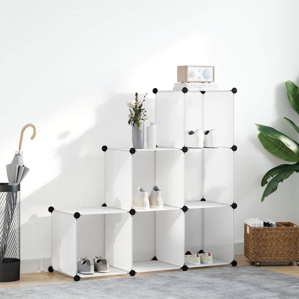 vidaXL Modular Storage Cabinet Cube Shelf with 6 Compartments White