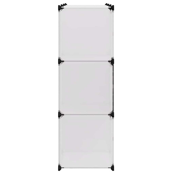 vidaXL Modular Cube Storage Rack with 9 Cubes Black and White