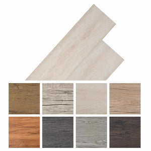 Weiße PVC Bodenplanken, 5,26 m² (18 Stk.)