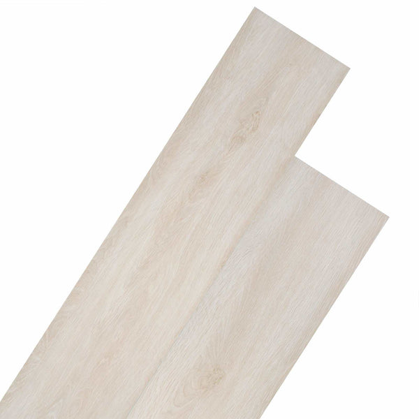Weiße PVC Bodenplanken, 5,26 m² (18 Stk.)