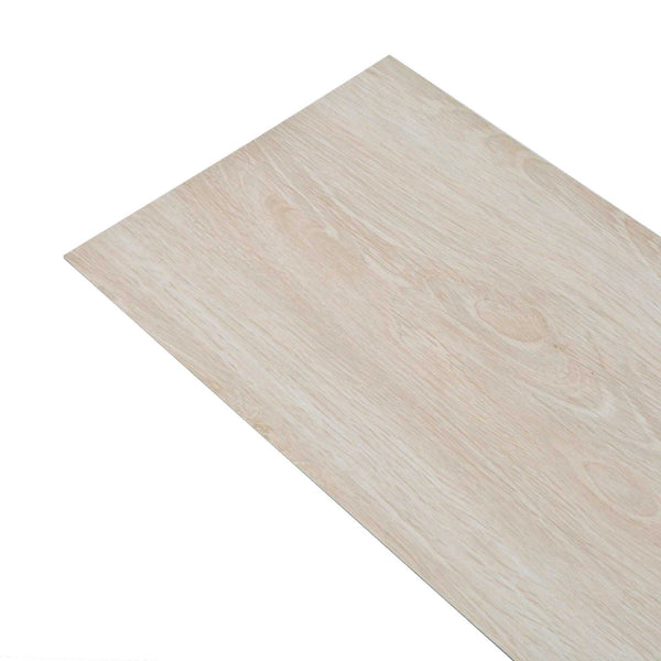 Weiße PVC Bodenplanken, 5,26 m² (18 Stk.)