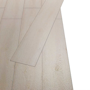 Weiße PVC Bodenplanken, 5,26 m² (18 Stk.)