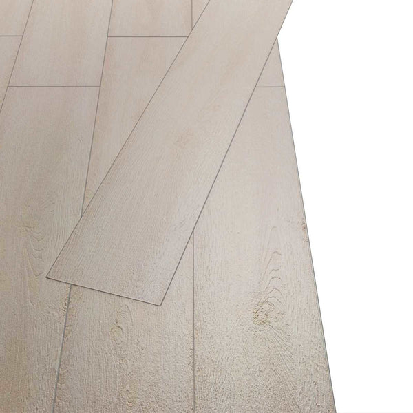 Weiße PVC Bodenplanken, 5,26 m² (18 Stk.)