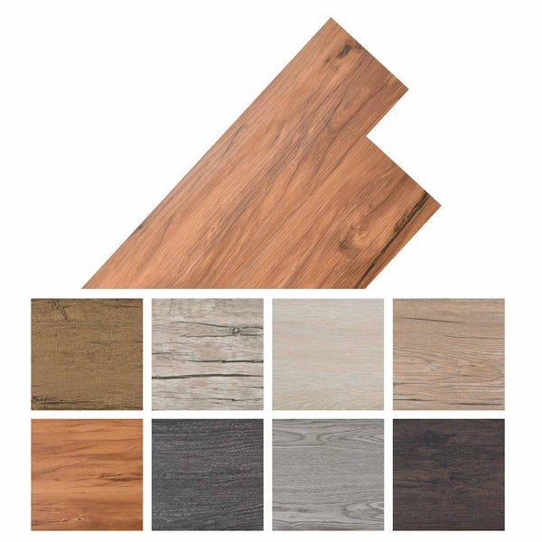 Selbstklebende PVC Bodenplanken Natur, 36 Stk.
