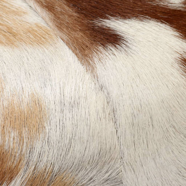 vidaXL Ottoman Real Goat Leather Brown 60 x 30 x 50 cm