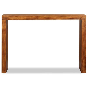 vidaXL Console Table Solid Wood with Honey Polish 110x40x76 cm