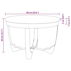 vidaXL Coffee Table Rough Solid Mango Wood 60x40 cm