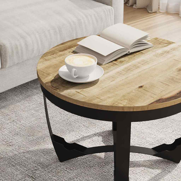 vidaXL Coffee Table Rough Solid Mango Wood 60x40 cm