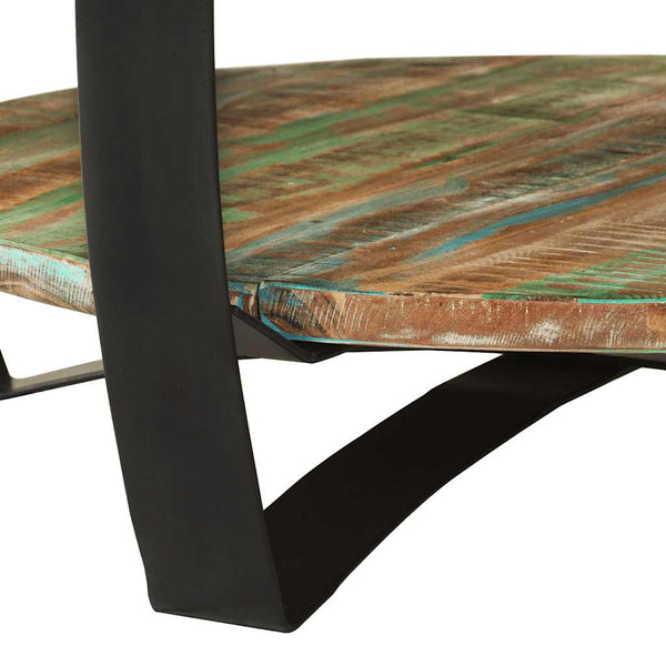 vidaXL Coffee Table with Storage Solid Reclaimed Wood 65x32 cm