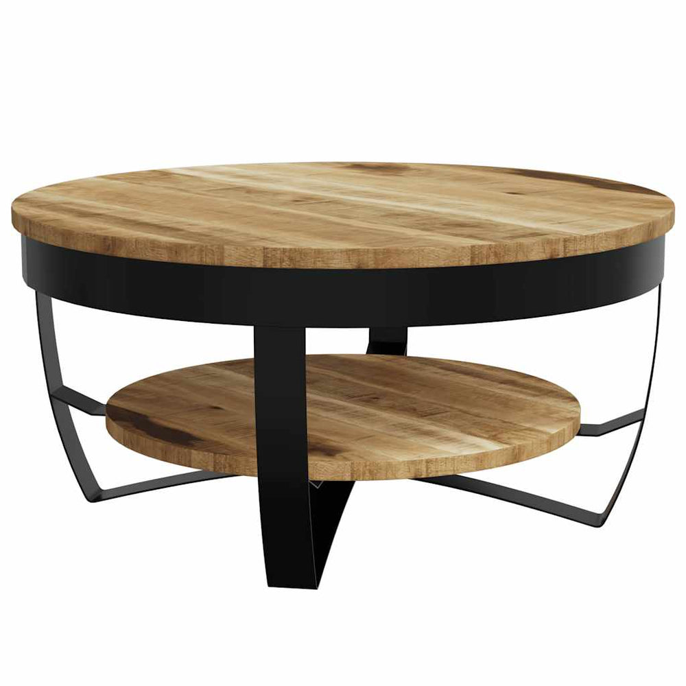 vidaXL Coffee Table Rough Solid Mango Wood 65x32 cm