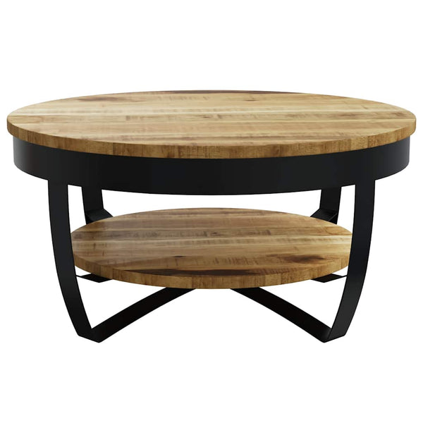 vidaXL Coffee Table Rough Solid Mango Wood 65x32 cm