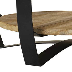 vidaXL Coffee Table Rough Solid Mango Wood 65x32 cm