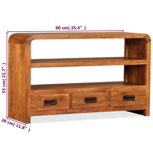 vidaXL TV Cabinet Solid Acacia Wood 90x30x55 cm