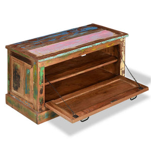 vidaXL Solid Reclaimed Wood Shoe Cabinet
