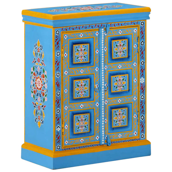 vidaXL Sideboard Solid Mango Wood Turquoise Hand-Painted