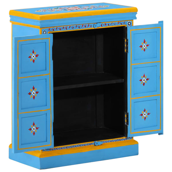 vidaXL Sideboard Solid Mango Wood Turquoise Hand-Painted