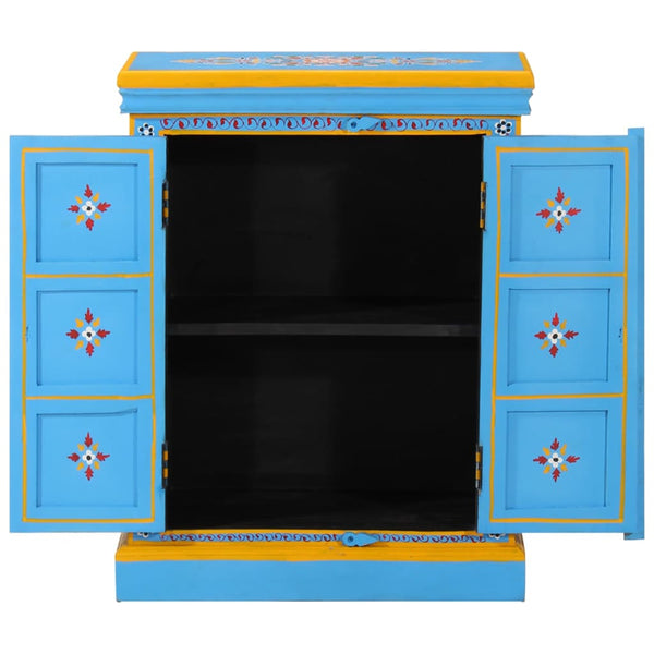 vidaXL Sideboard Solid Mango Wood Turquoise Hand-Painted