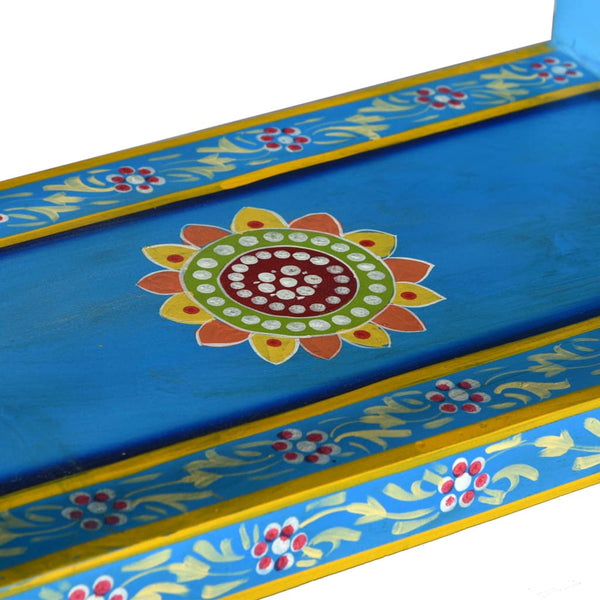 vidaXL Sideboard with Drawers Solid Mango Wood Turquoise Hand-Painted