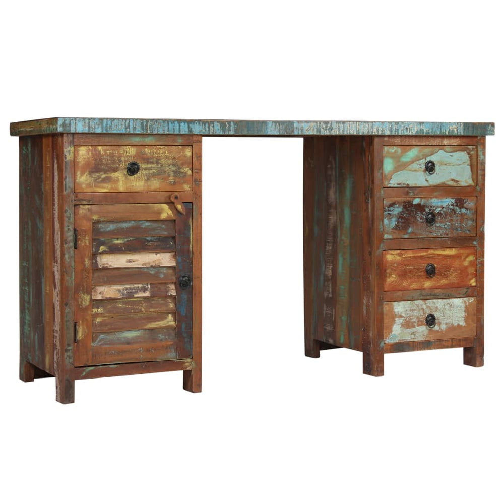 vidaXL Solid Reclaimed Wood Desk 140x50x77 cm