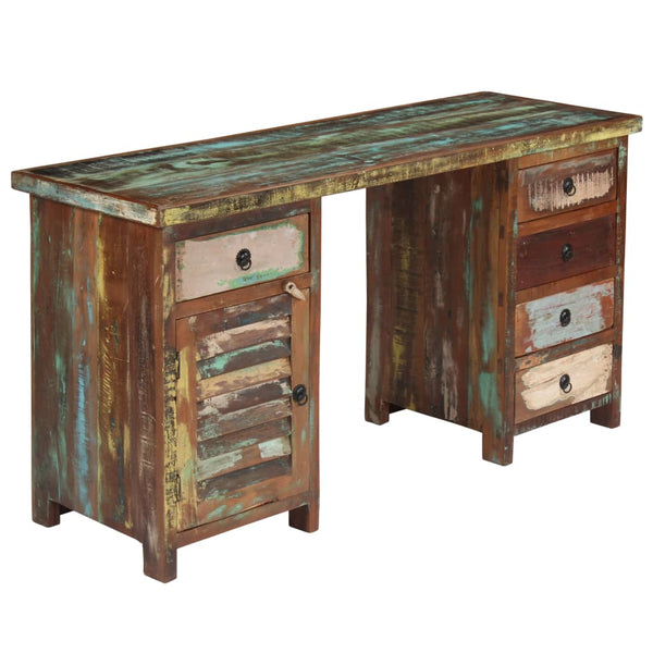 vidaXL Solid Reclaimed Wood Desk 140x50x77 cm