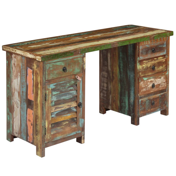 vidaXL Solid Reclaimed Wood Desk 140x50x77 cm
