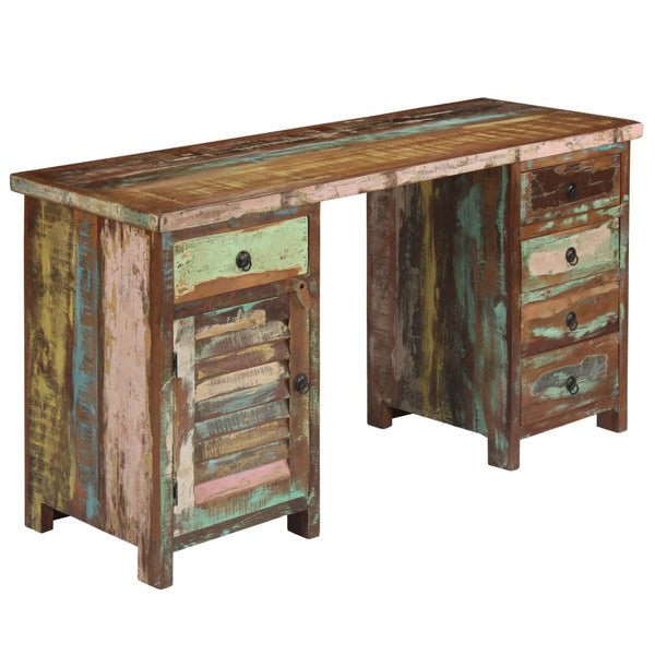 vidaXL Solid Reclaimed Wood Desk 140x50x77 cm