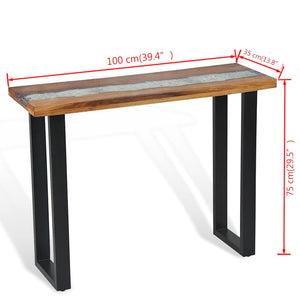 vidaXL Teak Console Table 100 x 35 x 75 cm