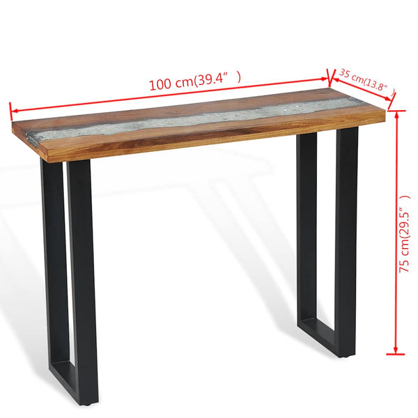vidaXL Teak Console Table 100 x 35 x 75 cm