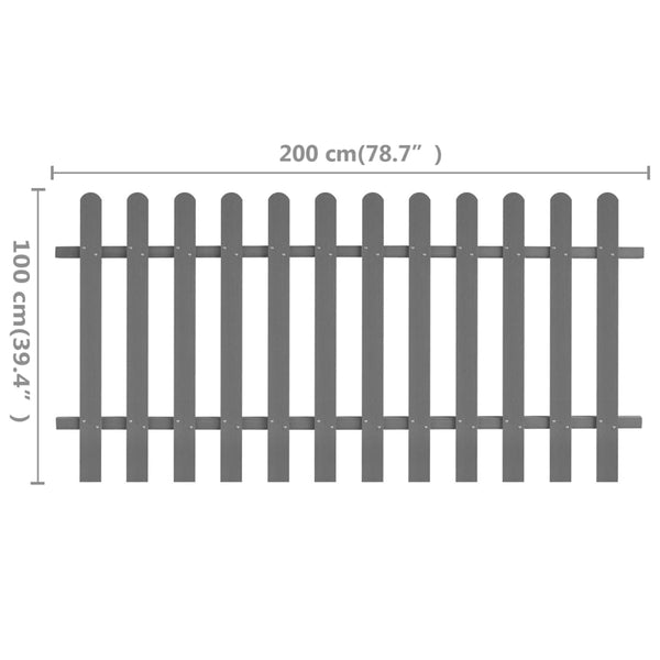 vidaXL WPC Slat Fence 200 x 100 cm