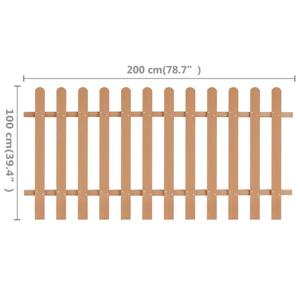 vidaXL Slatted Fence WPC 200x100 cm
