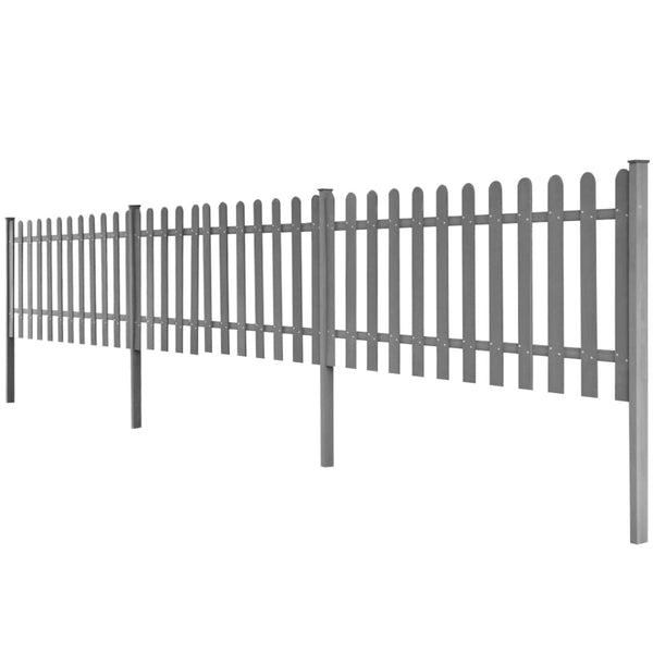 vidaXL Slat Fence with Posts 3 pcs WPC 600x60 cm