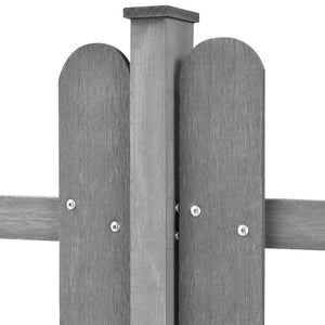 vidaXL Slat Fence with Posts 3 pcs WPC 600x60 cm