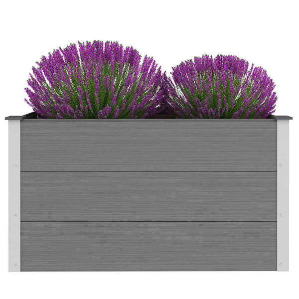 vidaXL Garden Raised Bed WPC 100 x 50 x 54 cm Grey