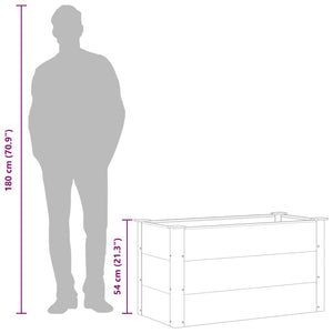 vidaXL Garden Raised Bed WPC 100 x 50 x 54 cm Grey