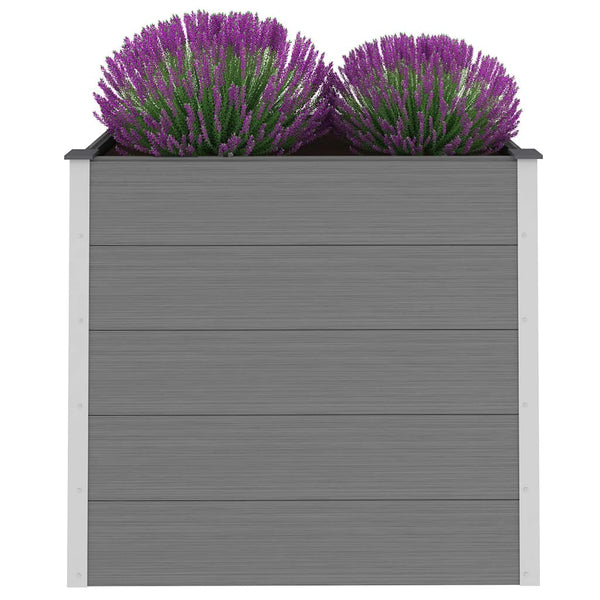 vidaXL Garden Raised Bed WPC 100 x 50 x 91 cm Grey