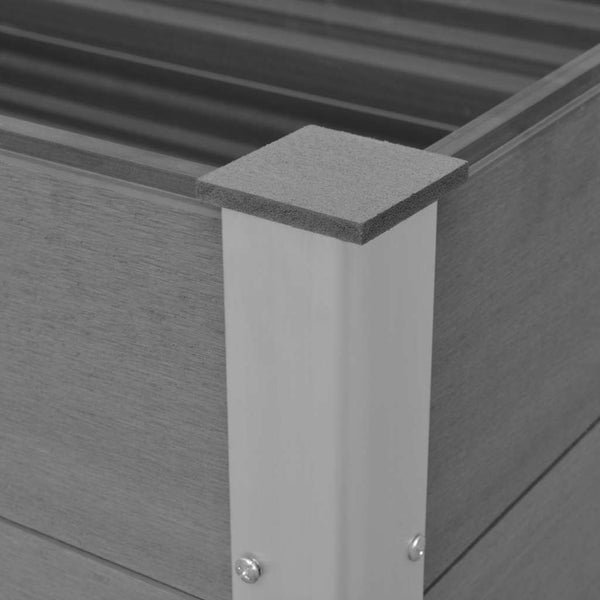 vidaXL Garden Raised Bed WPC 100 x 50 x 91 cm Grey
