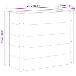 vidaXL Garden Raised Bed WPC 100 x 50 x 91 cm Grey