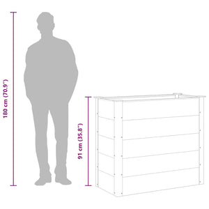 vidaXL Garden Raised Bed WPC 100 x 50 x 91 cm Grey