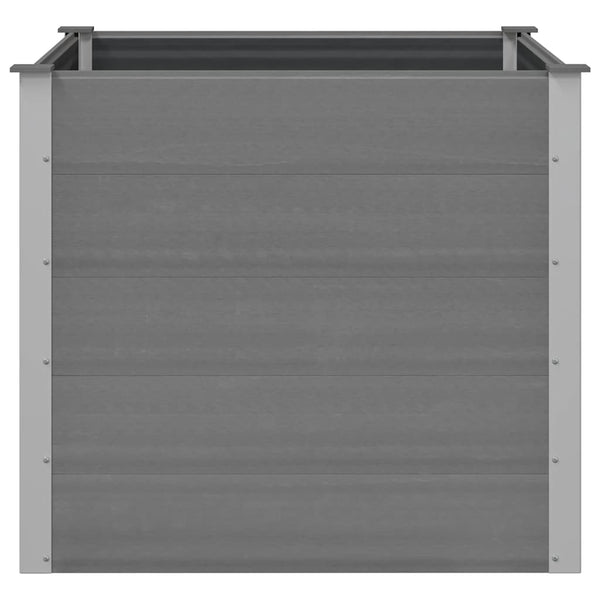 vidaXL Garden Raised Bed WPC 100x100x91 cm Grey
